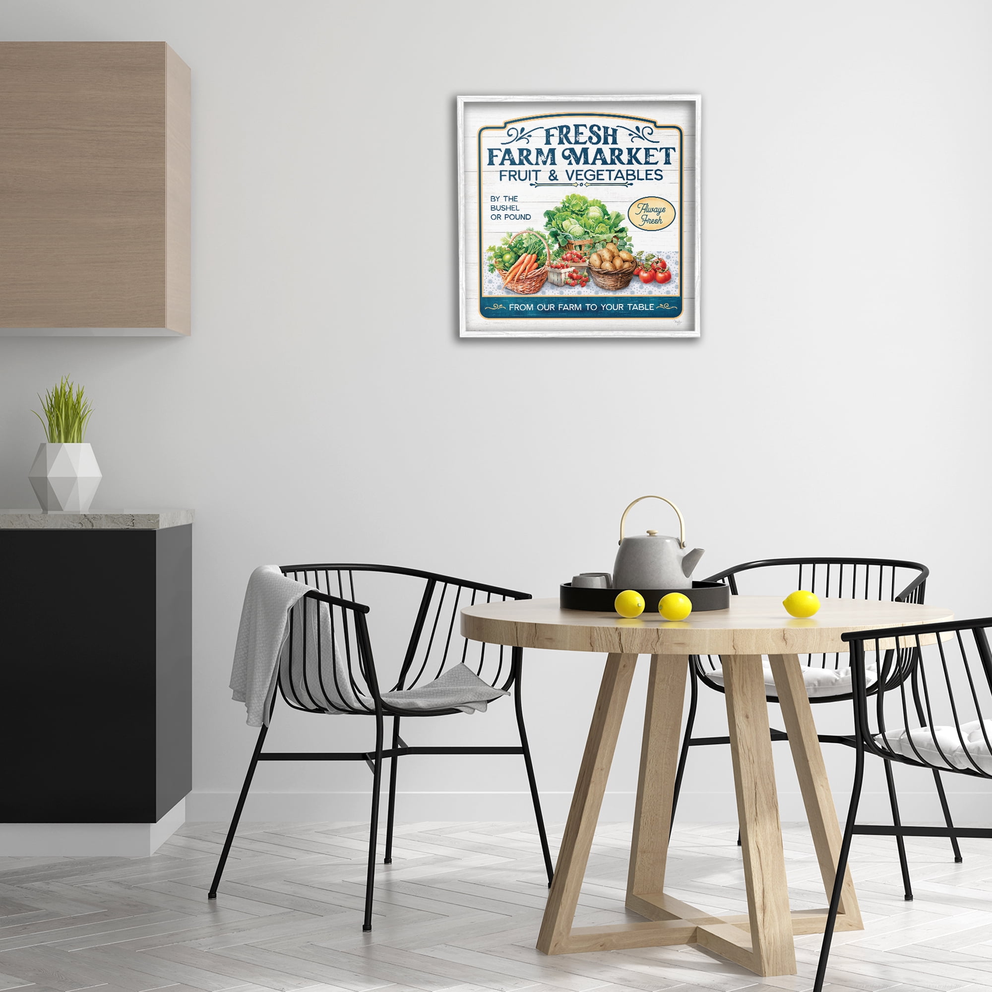 Stupell Industries Fresh Farm Market Food & Beverage Painting White Framed Art Print Wall Art, 24 x 24