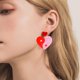 thumbnail image 4 of Pendientes de corazón para el Día de San Valentín | Joyería colgante ligera de plástico rojo de moda | Regalo romántico versátil | Elegante accesorio de moda para mujer | Paquete de 2 | 2"x1.8"x0.8", 4 of 6