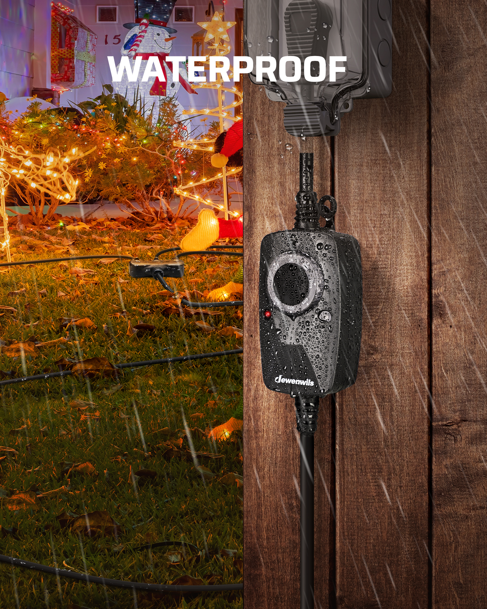 Dewenwils Outdoor Mechanical Timer with 3 Outlets photo 7