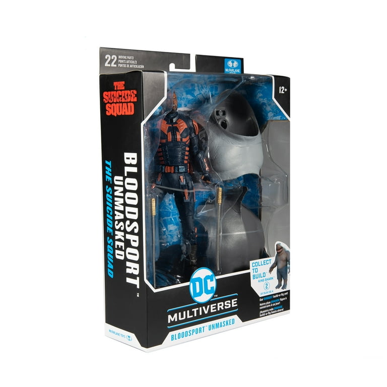 McFarlane DC Multiverse Bloodsport (Unmasked) Action Figure 17,8 Cm – The Suicide Squad, Pezzo Build-A King Shark - 2