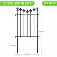 thumbnail image 2 of Decorative Metal Garden Fence, 20 Pack 20ft(L) x 24in(H) Rustproof No Dig Animal Barrier, Black Fence Border for Outdoor Yard, Flower Bed, Landscape Garden Border Edging, 2 of 19