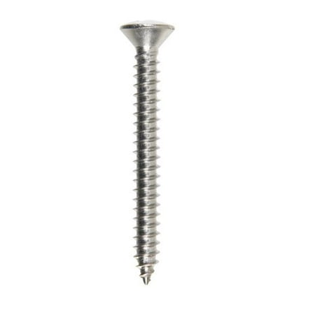 

823724 12 x 2 in. Phillips Oval Head Sheet Metal Screw Stainless Steel - Box of 100