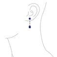 thumbnail image 3 of Bling Jewelry Womens Vintage Bridal Gemstone Chandelier Clip-On Earrings with CZ Teardrop Design, 3 of 6