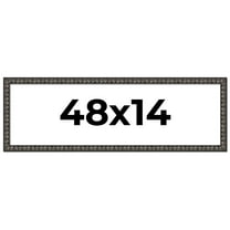 48x14 Frame Black-Brown Medieval Solid Wood Picture Frame | 1.5 Inch Moulding Width | Gotham