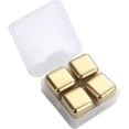 thumbnail image 4 of Stainless Steel Reusable Metal Ice Cubes, Whiskey Stones with Ice Tong, Quick Chilling Whiskey Stone for Scotch, Bourbon, and Irish Whiskey, Gold, 4 of 8