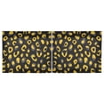thumbnail image 3 of Yellow Leopard Pattern Tier Curtains Tier Kitchen Living Room Bedroom Balcony 2 Panels 27x24 Inch, 3 of 9