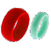 His & Hers Silicone Wedding Band | Silicone Wedding Ring Set Men & Women by Fit Ring Safe Rubber Silicone Band