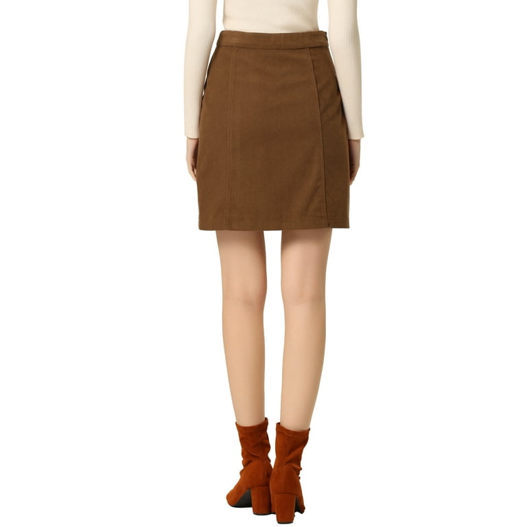 Women's corduroy 2025 skirt casual