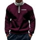 thumbnail image 2 of pstuiky Camisas de invierno de manga larga para hombre, Blusa informal de manga larga con cuello alto y cremallera con bloques de color para hombre camisetas de hombre l, 2 of 9
