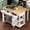 White, variant on Jopath Kitchen Island with Extendable Dining Table, Kitchen Table with Internal Storage Rack, Power Outlet, Kitchen island with Storage 2 Drawers 2 Cabinet for Kitchen Living Room Grey Blue