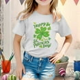 thumbnail image 2 of Ensemble de Pyjama Shorts pour Filles Haut pour Bébé Fille Enfant Filles Pâques Mignon Saint Pat Col Rond Manches Courtes T-Shirt Décontracté d'Été, 2 of 4
