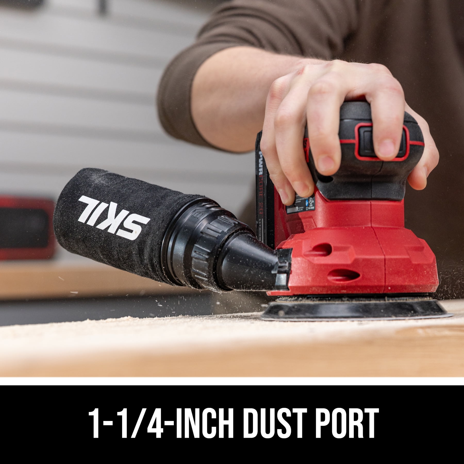 SKIL 20V Brushless Random Orbital Sander Kit Including 20V 2.0Ah battery and Charger-SR7603B-10