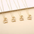 thumbnail image 3 of TINGN Heart Initial Necklace 14k Gold Plated Dainty Cubic Zirconia Forever Love Heart Necklaces, 3 of 5