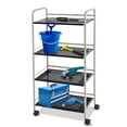 thumbnail image 2 of Costway 4 Tier Rolling Cart Storage Display Rack Mesh Shelf Utility Organizer Wheels, 2 of 9