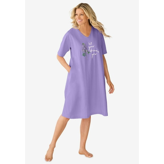 Only Necessities Women's Plus Size Graphic Sleepshirt
