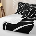 thumbnail image 4 of Homewish Aesthetic Lines Twin Quilt Set,Modern Geometric Twin Coverlet Set,White,2-Piece, 4 of 7
