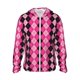 thumbnail image 1 of Fotbe pink and black argyle Chaqueta con Protección Solar UPF 50+ para Hombre y Mujer, Camisa con Capucha y Bolsillos-Large, 1 of 7