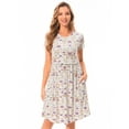 thumbnail image 3 of Bearsland&nbsp;Female Short Sleeve Midi&nbsp;Maternity&nbsp;Nursing&nbsp;Dress Casual Pocket Dress, 3 of 7