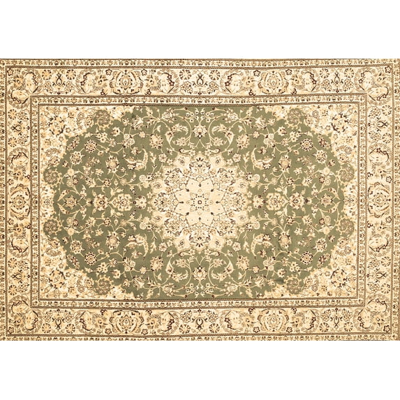 Ahgly Company Indoor Rectangle Medallion Brown Traditional Area Rugs, 2' x 4'