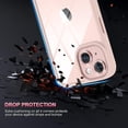 thumbnail image 3 of Clear for iPhone 14 Case [10FT  Grade Drop Tested] White Silicone Slim Clear Hard Back Frame with Glitter Camera Lens Case for iPhone 14 Phone Case, Pink (6.1"), 3 of 12
