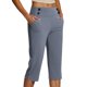 thumbnail image 1 of MKLEKYY Leggings para mujer, pantalones capri de yoga elásticos para mujer, pantalones capri casuales de entrenamiento, leggings de cintura alta, pantalones rectos cortos, 1 of 4