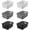 Black, White, Grey, variant on 6-Pack Black, White, Grey Woven Baskets, 10x7.5" Shelf Organizer Bin