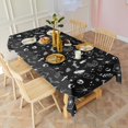 thumbnail image 4 of Black Gothic Skull Spider Pattern Rectangle Tablecloth 60"x120",Waterproof Polyester Rectangle Table Cloth, Wipeable Spillproof Polyester Tablecloth for Dining, Camping, Indoor and Outdoor, 4 of 6