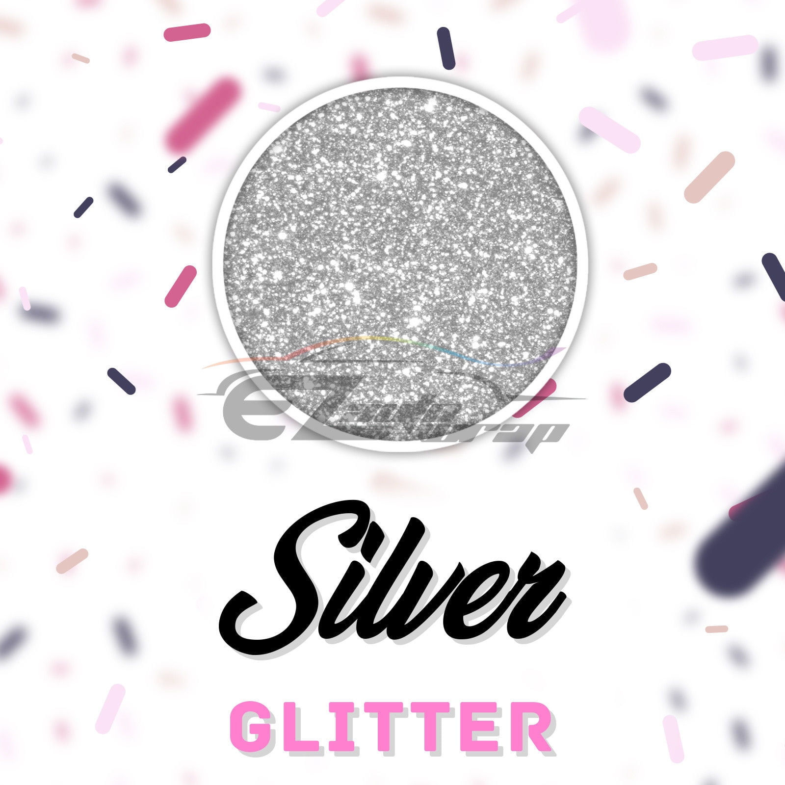 ESSMO Silver Glitter Heat Transfer Vinyl HTV Sheet T-Shirt 20" Wide Iron On Heat Press DG04 20"x72"