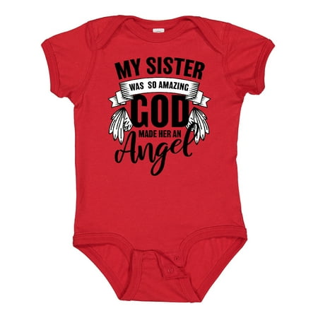 

Inktastic My Sister Was So Amazing God Made Her an Angel Gift Baby Boy or Baby Girl Bodysuit