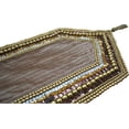 thumbnail image 1 of The HomeCentric Chemin de Table en Soie Perlée 14 x 48 Po Rouille avec Perles Dorées et Broderie à Sequins Décorative, 1 of 4