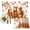 White, variant on Fall Placemats Set of 4, Thanksgiving Autumn Farmhouse Wood Grain Washable Wipeable Table Mats for Dining Tables, Indoor Outdoor Kitchen Place Mats for Holiday Party Table Decor