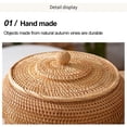 thumbnail image 4 of GROWTH TANK Rattan Box Woven Basket Storage Tray Handwoven Decorative Bins Container L, 4 of 9