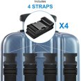 thumbnail image 3 of 4 Pcs Luggage Straps , 39.3”-74” Long Travel Straps for Luggage,Adjustable Black Packing Belts for Suitcases Security Non-Slip Travel Belt Travel Accessories, 3 of 8