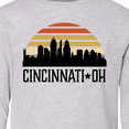 thumbnail image 4 of Inktastic Cincinnati Ohio Skyline Retro Long Sleeve Youth T-Shirt, 4 of 5