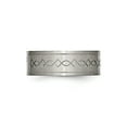 thumbnail image 3 of Mens Titanium Christian Ring with Cross and Fish Symbol, Brushed and Polished Finish, Faith Band, Religious Jewelry, Spiritual Devotion Style, 3 of 8