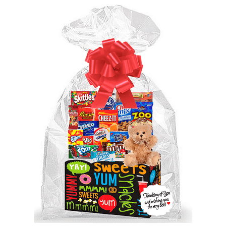 Sweet Yum Kids Thinking Of You Cookies, Candy & More Care Package Snack Gift Box Bundle Set - Arrives in 3-4Business Days