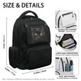 thumbnail image 5 of Chririnla Breathable Daypack for Elementary Commute, 600D Polyester Compartments Zaino per ragazze, Black Cat Portrait, 5 of 10
