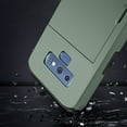thumbnail image 2 of for Galaxy Note 9 Wallet Case with Sliding Door Hidden Pocket Credit Card Holder Dual Layer Heavy Duty Shockproof Hard PC Hybrid TPU Flip Protective Cover for Samsung Galaxy Note 9, Army Green, 2 of 8