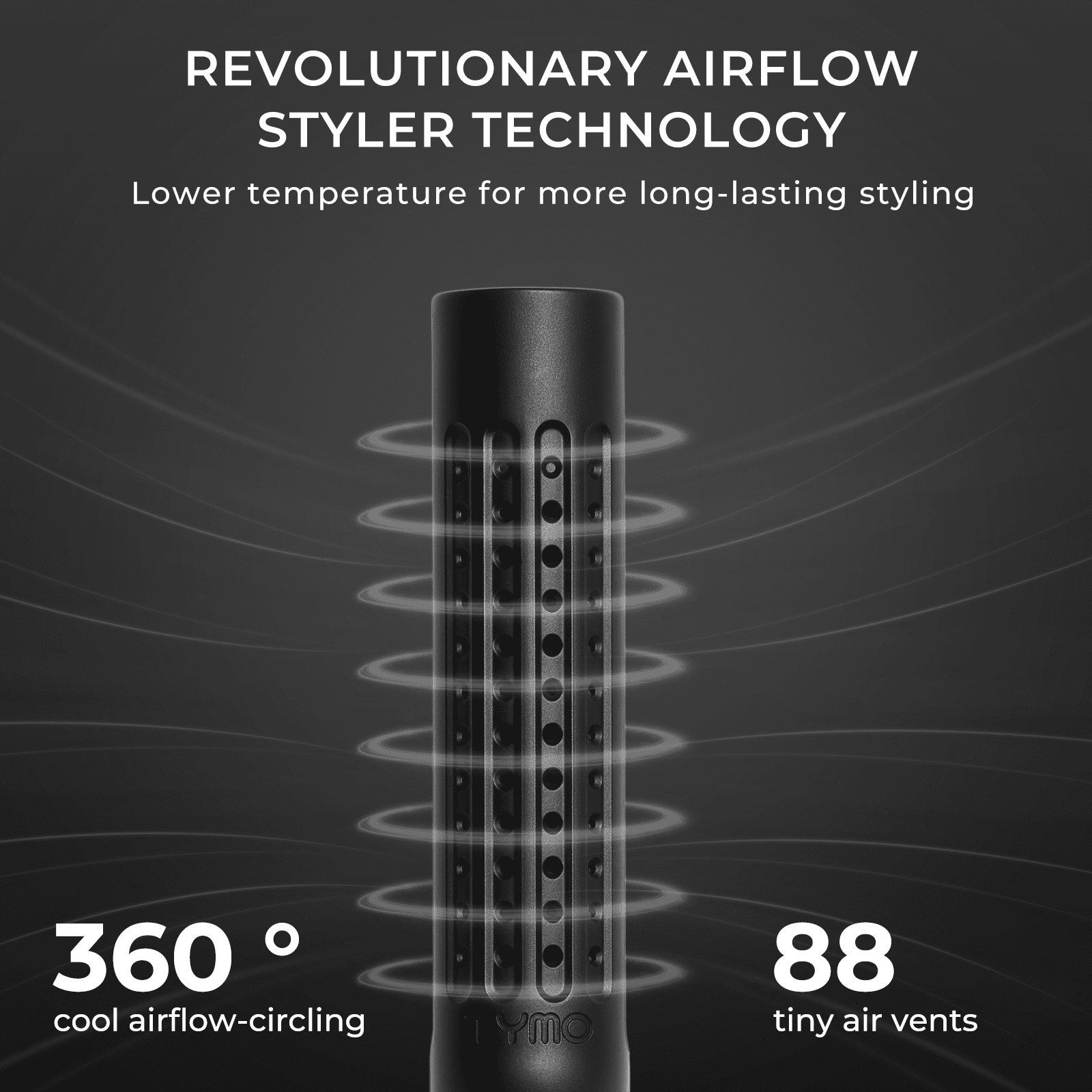 Tymo Airflow 2 in 1 Ionic Hair Curler and Straightener, for All Styles, 360°Airflow Styler, Hair Curling Flat Iron with 88 Tiny Ionic Air Vents