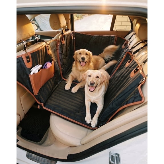 Owleys Dog Car Seat Cover for Back Seat, SUV Foldable Hammock for Pets