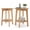 Natural, variant on EDX Small Round End Table, Modern Nightstand with Tapered Legs, 2-Tier Storage Side Table, Easy Assembly, Space-Saving Accent Table for Living Room Bedroom, Grey