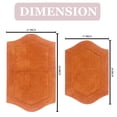 thumbnail image 3 of Home Weavers Waterford Collection 100% Cotton Non-Slip Bathroom Rug Set Machine Washable Bathroom Rug-17"x24", Bath Rug- 21"x34", Terracotta Color 2 Piece Bath Rug set, 3 of 8