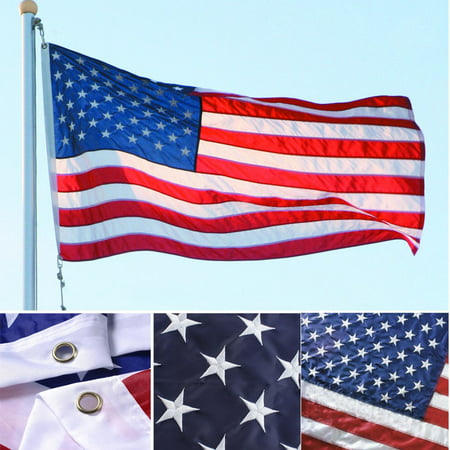 AGPtek American Flags 3' x 5'  USA Flag Embroidered Stars