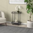 thumbnail image 3 of Henn&Hart 22"W Modern Metal/Glass Console Table in Blackened Bronze, 3 of 8