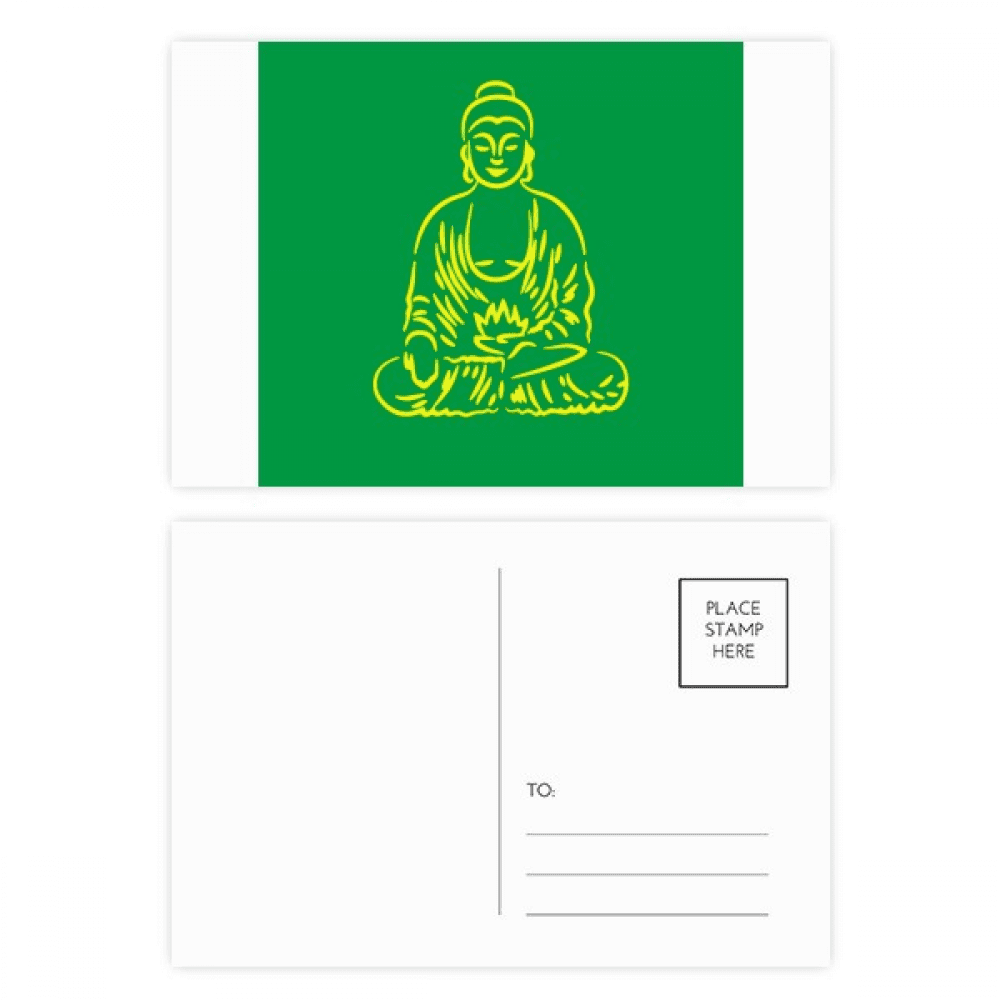 green en blessing portrait meditation postcard set birthday mailing thanks greeting card