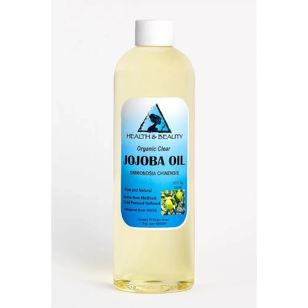 JOJOBA OIL CLEAR ORGANIC CARRIER COLD PRESSED REFINED 100% PURE 12 OZ