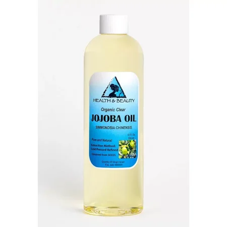 Jojoba Oil Clear Organic Carrier Cold Pressed Refined 100% Pure 24 oz