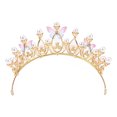 thumbnail image 5 of Princess Tiaras for Girls,Birthday Crown for Girls Butterfly Princess Performance Disc Hair Model Catwalk Handmade Crystal Tiara, 5 of 5
