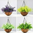 thumbnail image 5 of ZOELNIC Artificial Shrubs Bushes 8 Pack Fake Outdoor UV Resistant Plants Flowers, Faux Plastic Bell Leaves Greenery for Indoor Outside Hanging Planter Home Office Wedding Farmhouse Decor, 5 of 14