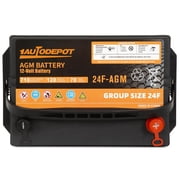 1AUTODEPOT Car Start Stop Battery Group Size 24F 710CCA AGM Maintenance Free 12V 70Ah 120RC Rechargeable High Performance Battery
